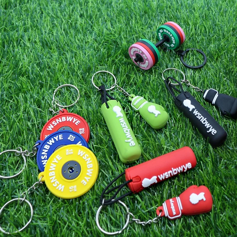 men boxing gloves hanging car Keychain llaveros wrecking ball punching sandbag designer bag supporter punching bag Keychains
