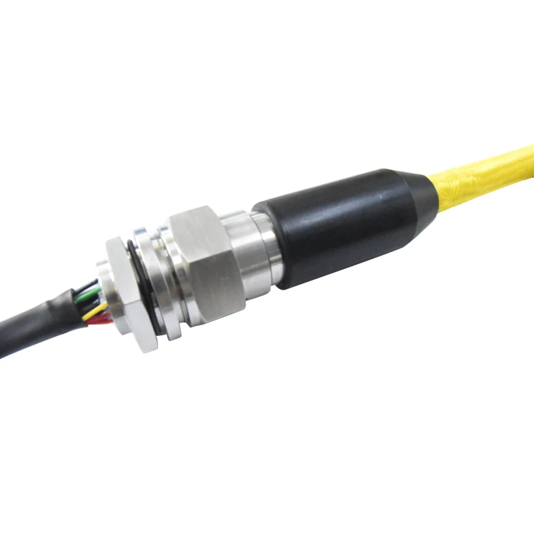 Outdoor Armored Optical Yellow ROV Hybrid Floating Cable 4-Optical 10-Power Stainless steel Photoelectric Underwater Connector