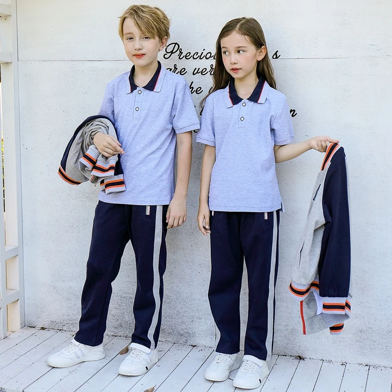 Hot Simple Dark Blue Students Chinese High School Shirts Students Uniform