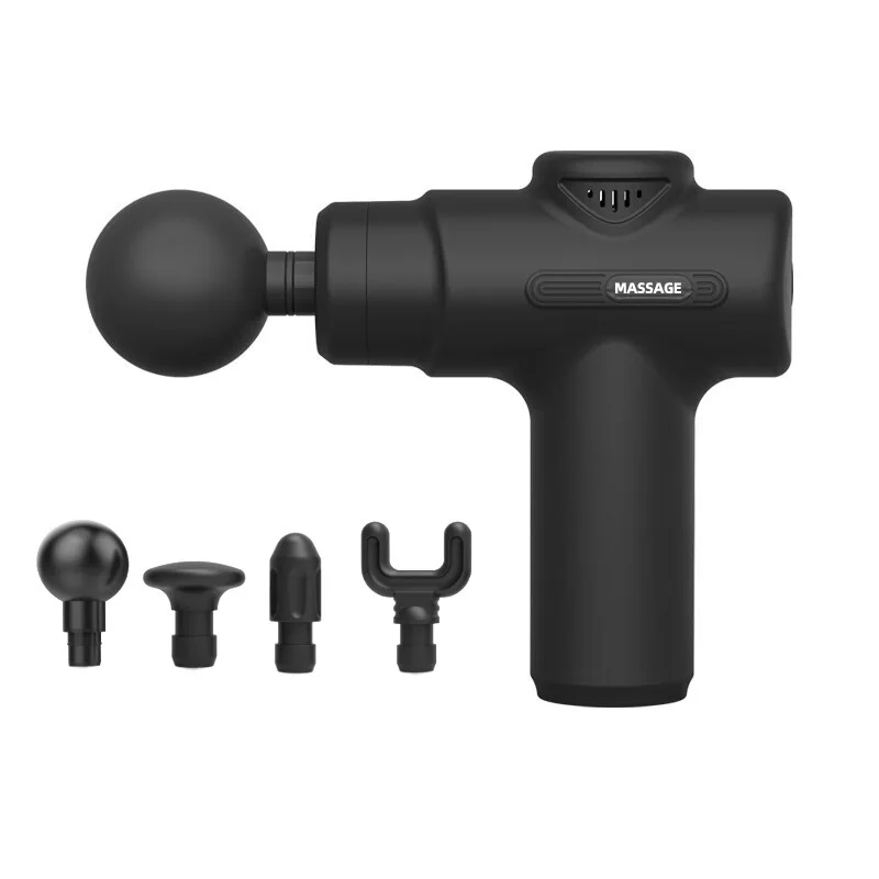Custom Logo 6 Speed Mini Massage gun Deep Tissue Percussion Relaxation Fascial Muscle Massage Gun With 4 Massage heads