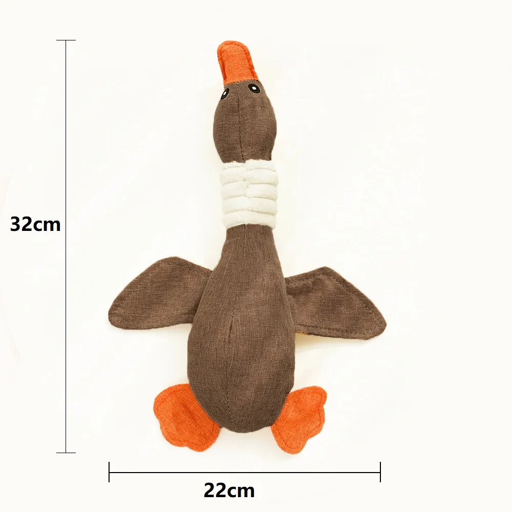 Factory Direct Sale Stuffed Plush Durable Mallard Crinkle Squeeze Sound Pet Toy Plush Pet Squeak Toys