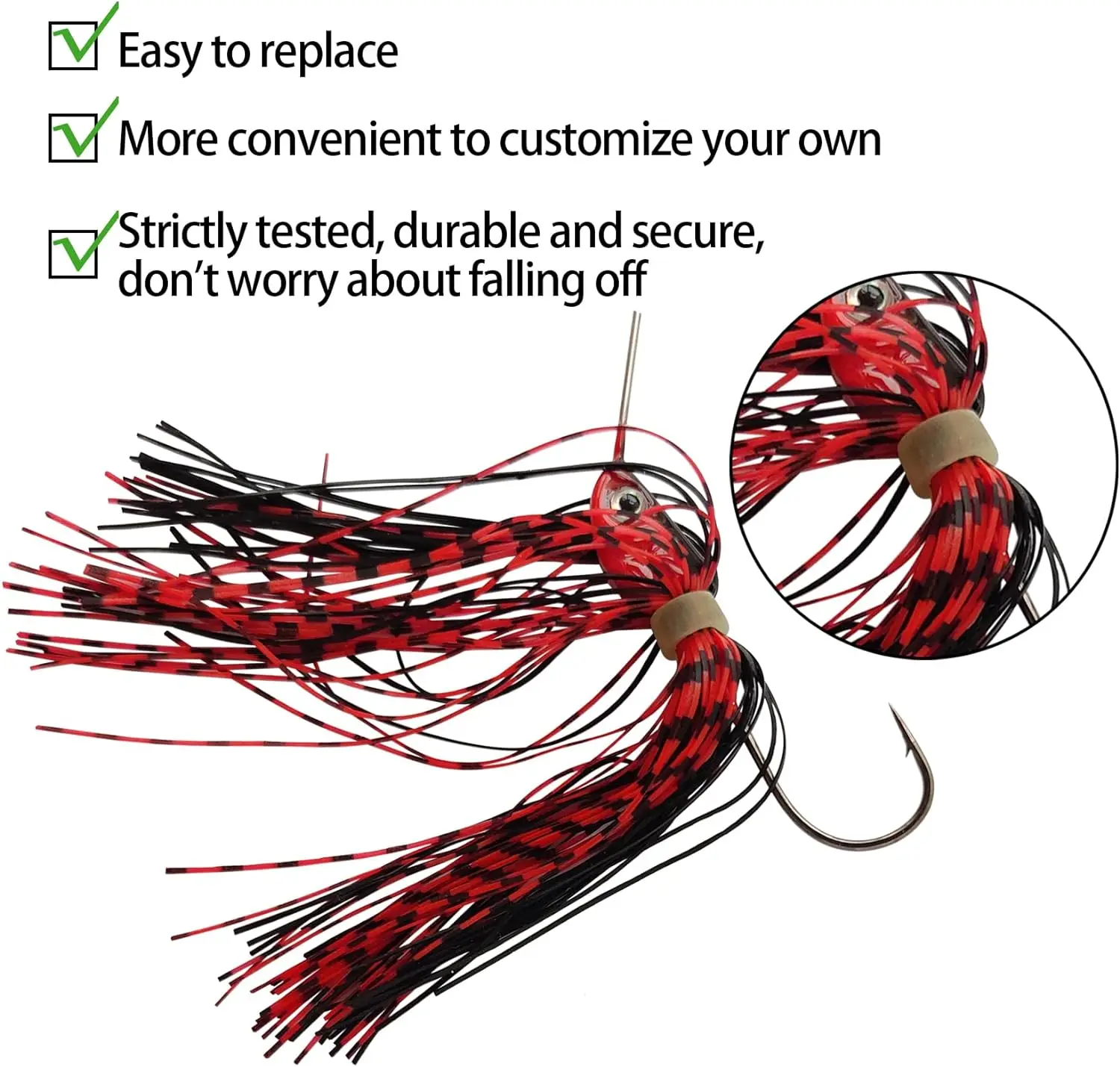 Spinner Baits for Bass Fishing Multi-Color Kits, Double Willow & Colorado Blades with Silicone Skirt Bass Spinner baits B06