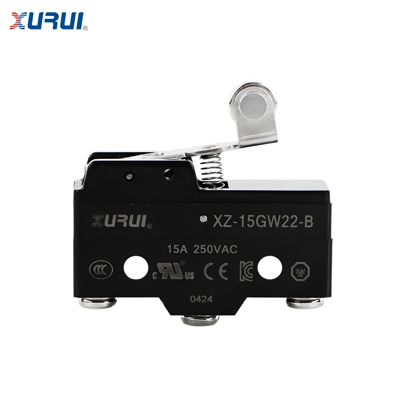XURUI Short Hinge Roller Lever Type Micro Switch limit switch 15A 250V ( XZ-15GW22-B )