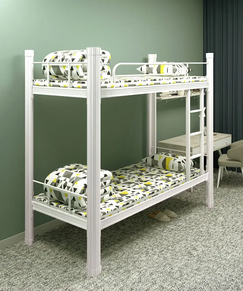 
Modern Frame Queen Size Hospital Single Metal Double Deck Steel Stainless Bunk Murphy With Tables Twin Over Bed 