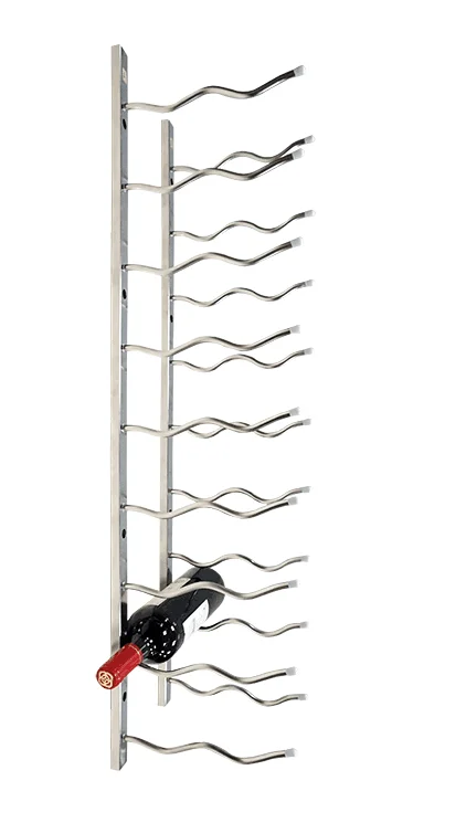 24 bottle decorative stainless steel metal wine rack wall