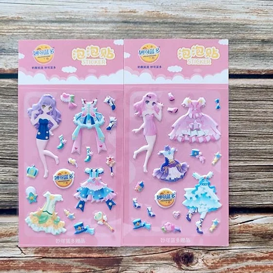 3D Animals Bear Puffy Stickers for Kids Cute 3D Water Stickers for Scrapbooking DIY Phone Diary