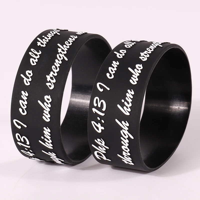 Personalized logo full color filled in silicone bracelet silicon wristband rubber wrist bands for men