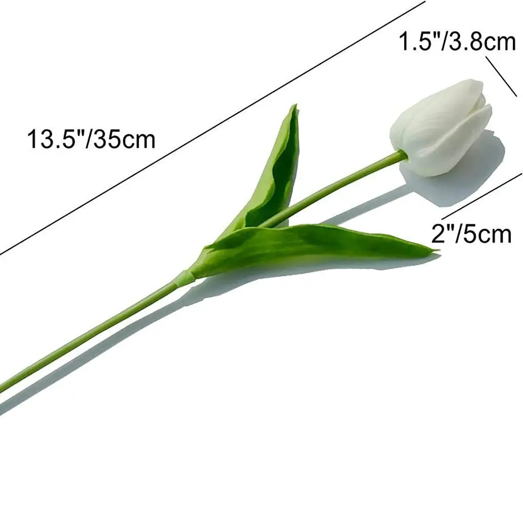 Factory wholesale mini artificial tulip fake flowers arrangement material feel PU wedding flower decoration Artificial tulips
