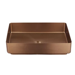 Modern rectangle  rose gold hand hair wash basin for sanitary ware bathroom vanity
