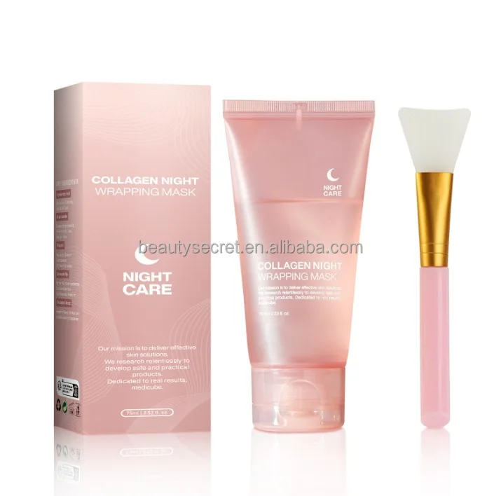 Private Brand Skin Care Facial Collagen Jelly Mask Moisturizing  Night Wrapping Face Mask