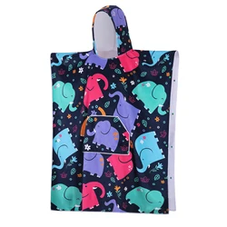 Leisure Daily Use Original Design Large Printed China Supplier Best Quality Private Custom Adult Poncho Hooded Towel