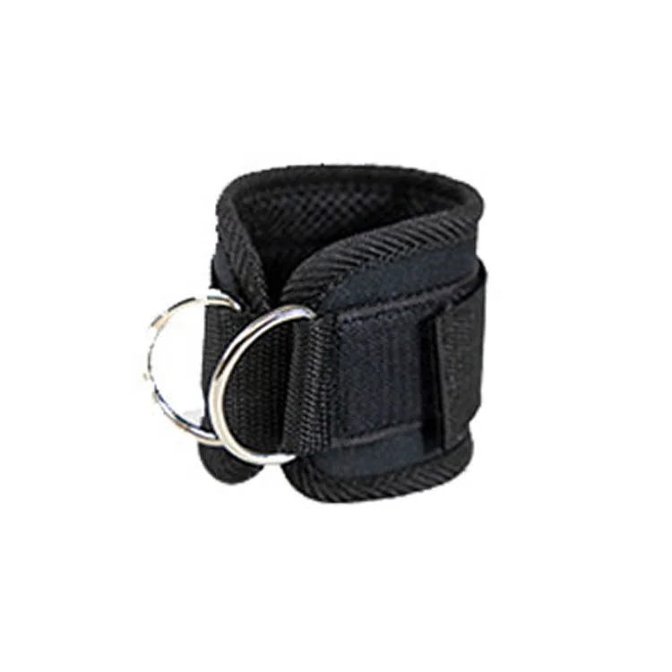 UNIQ Adjustable D-Ring Ankle Straps Gym with Foot Strap Cable Machine Fitness Thigh Glute Exercises Padded Ankle