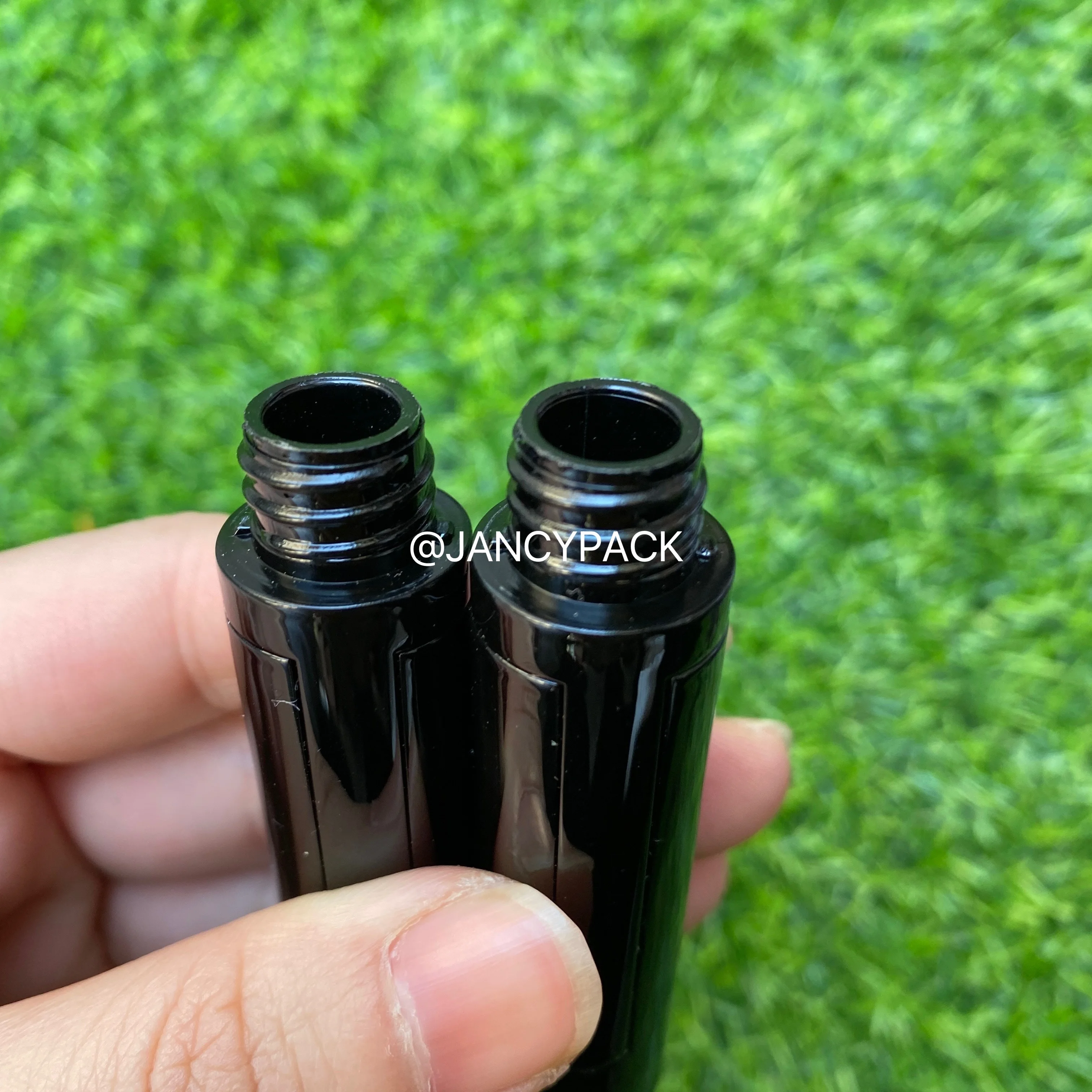 JANCY PACK 5ml Unique dual ended 2 in 1 black round empty mascara tubes container double sides eyeliner tubes
