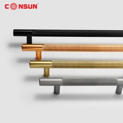 CONSUN Brass Gold Bedroom t Bar Door Pull Drawer Knobs Kitchen Cabinet Hardware Furniture Handle