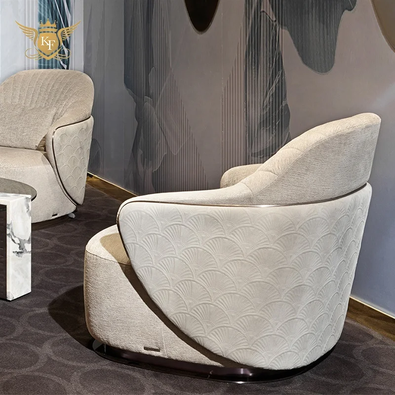 Мебель для гостиной из твердой древесины с ножками из бархатной ткани, Одноместный стул для дивана, офисное кресло с роскошным дизайном, белое кресло для отдыха в вестибюле