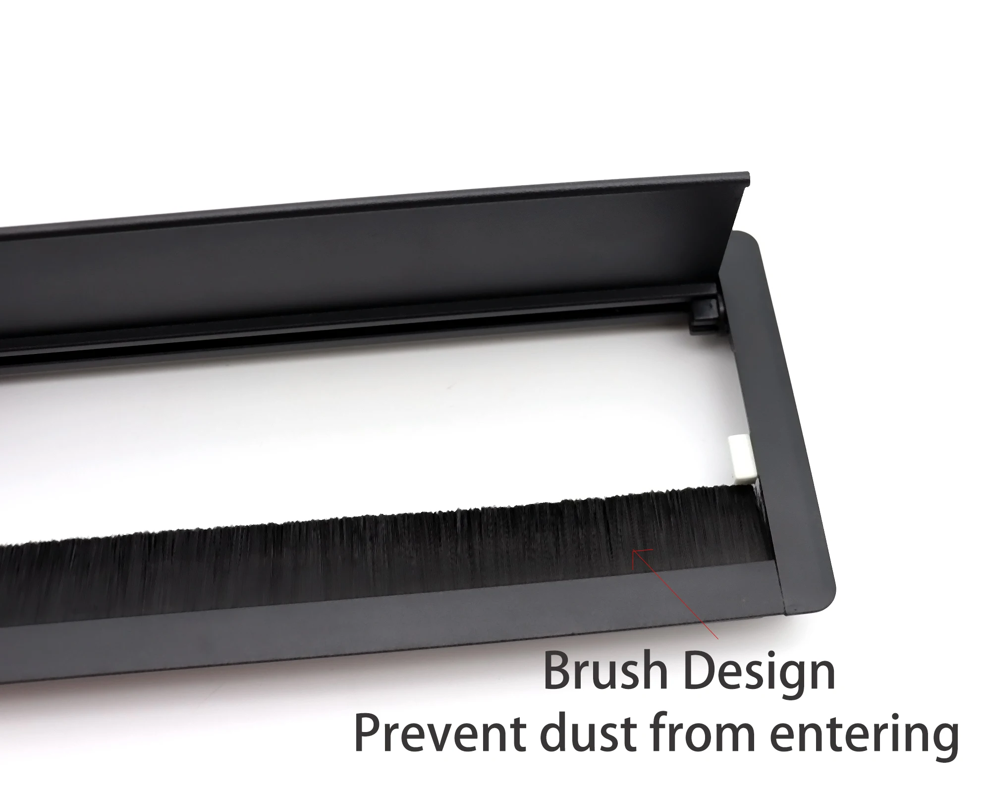 Office  Aluminum alloy Black White  wire hole cover Port desk cable grommets with buffer