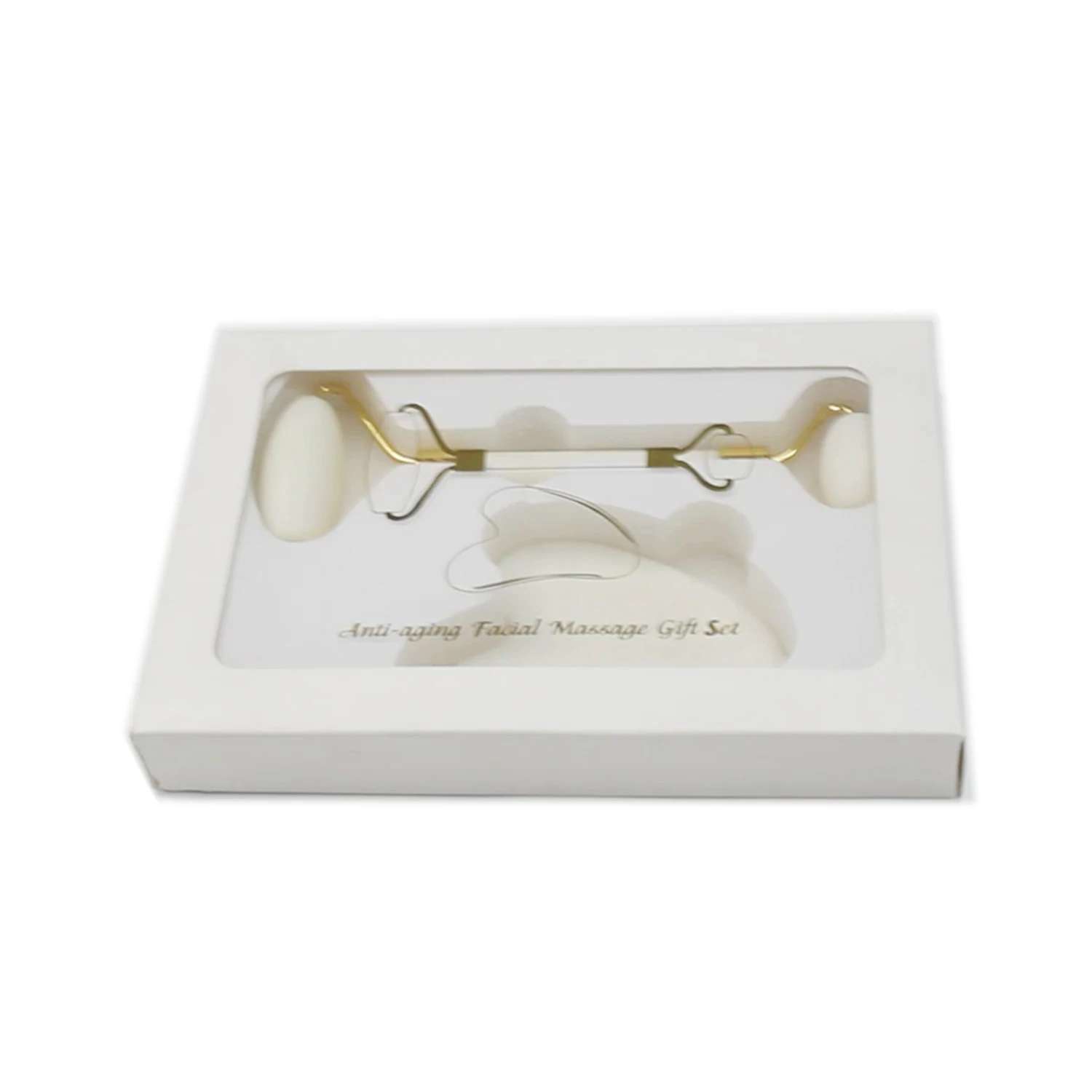 jade massage roller for face and neck wrinkles roller customized box natural face jade roller