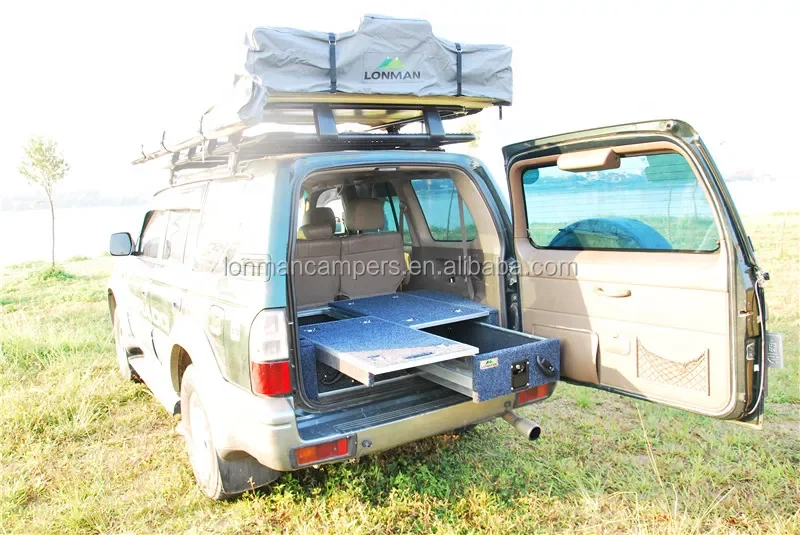 4X4 UTE Drawers for Cargo Storage Interior Camping Mobile Kitchen Stainless Steel for Land Cruiser Model camp kitchen drawer