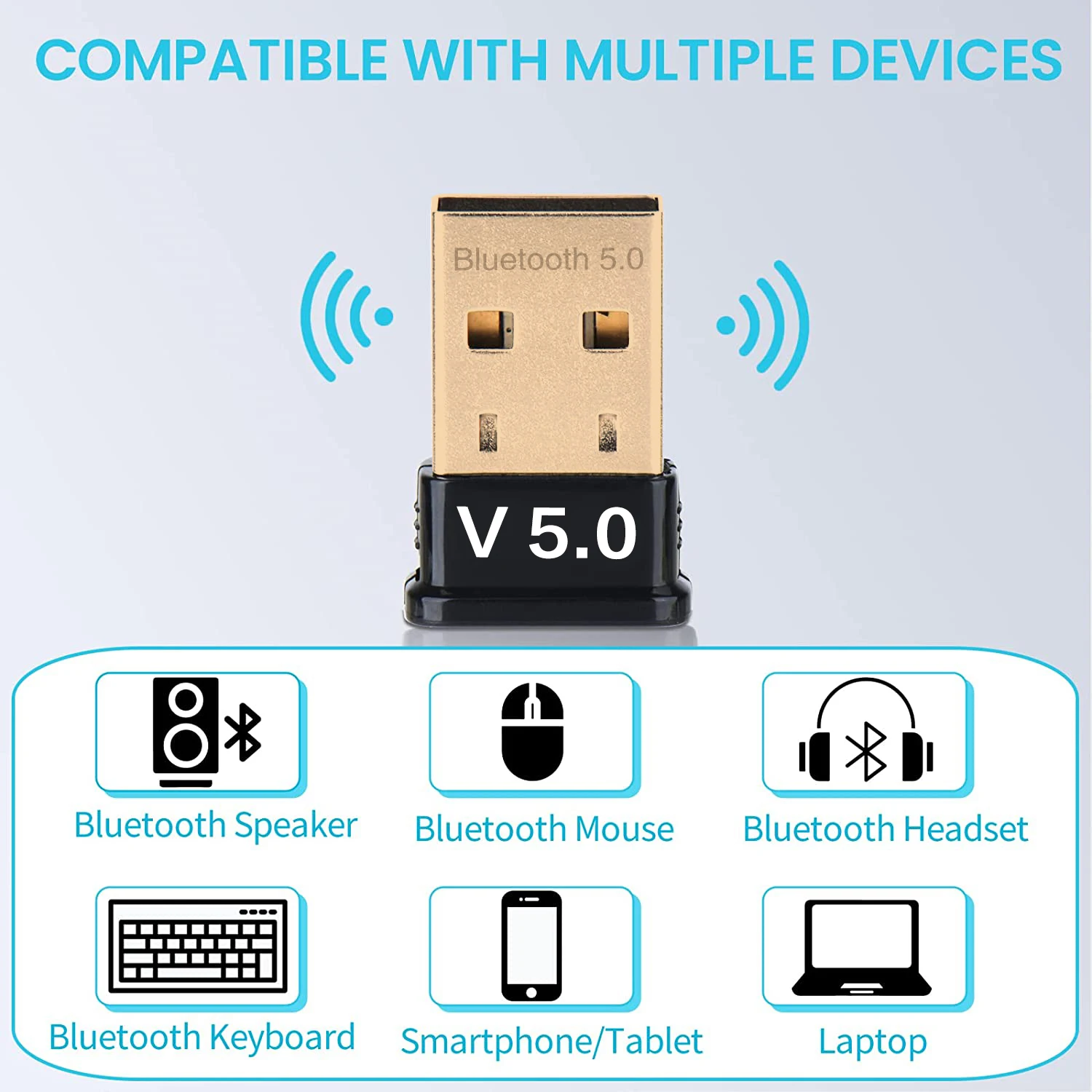 New Arrivals USB BT 5.0 Adapter Wireless Computer USB Adapter BT 5.0+USB Dongle Receiver Transmitter