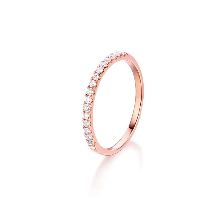 
Most Popular Engagement Band White CZ 100% Real Solid 9K 375 Ladies Gold Finger Ring Fast Shipping 