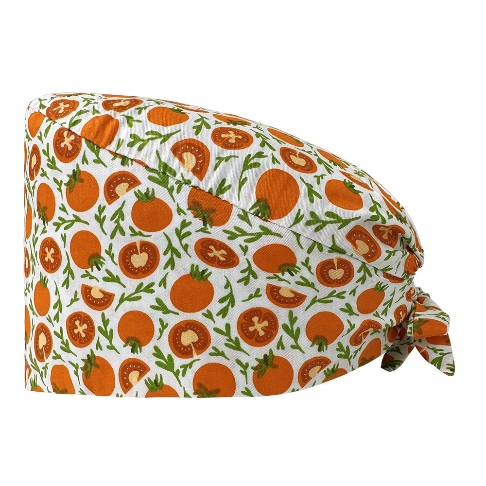 Custom Niaahinn Cotton Men And Womens Scrub Nurse Smile Face Hat Surgery Cap Medical Hat Scrubs Nursing Pet Shop Surgical Hat