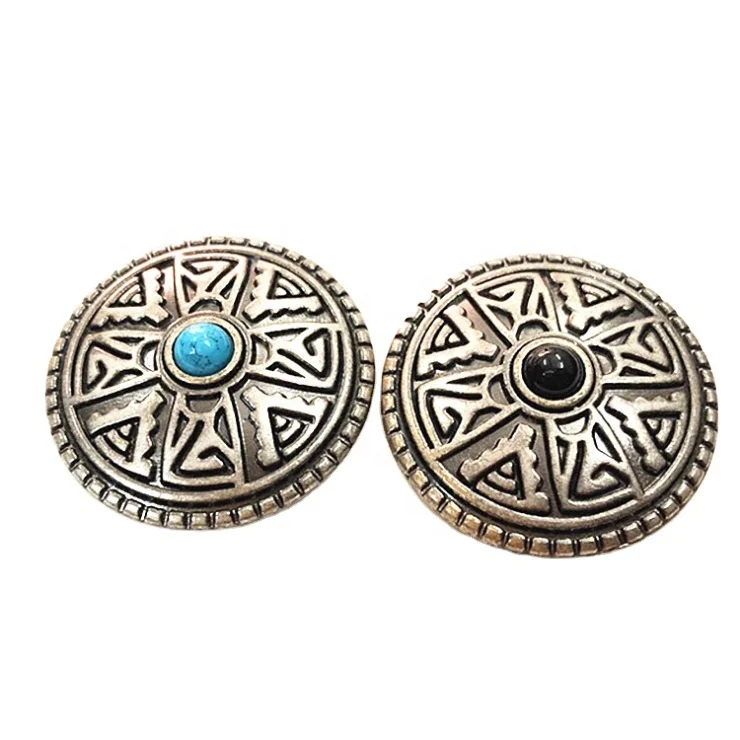 factory price turquoise conchos for leather conchos with screw