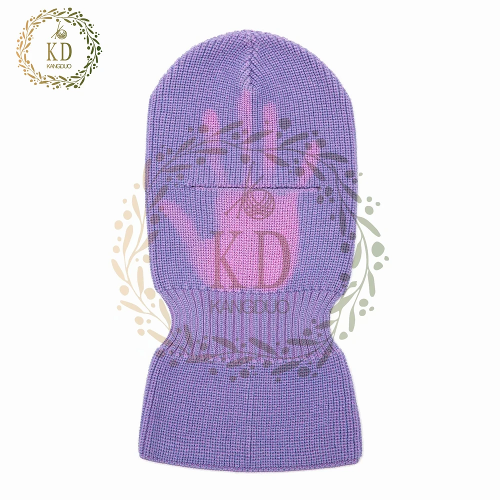 KD Knitwear Manufacturer Jacquard Logo Pattern Color Changing Beanie Knit Thermo Sensitive Yarn Heat Reactive Beanie
