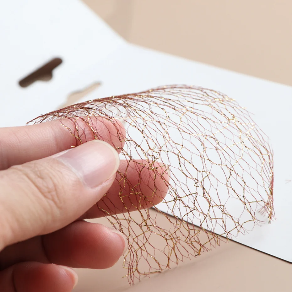 1pc 3D Gold Silver Net Line Tape on Nails Holo Adhesive Silk Mesh  Polish Decals Nail Sticker Nail Art Decorations