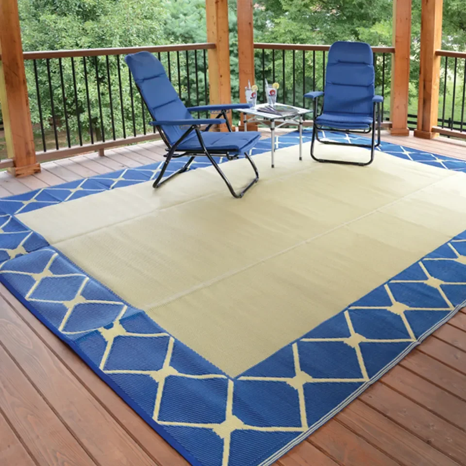 Waterproof Indoor Outdoor Rugs Reversible Outside Carpet Outdoor Plastic Area Rugs Deck Garden Rug