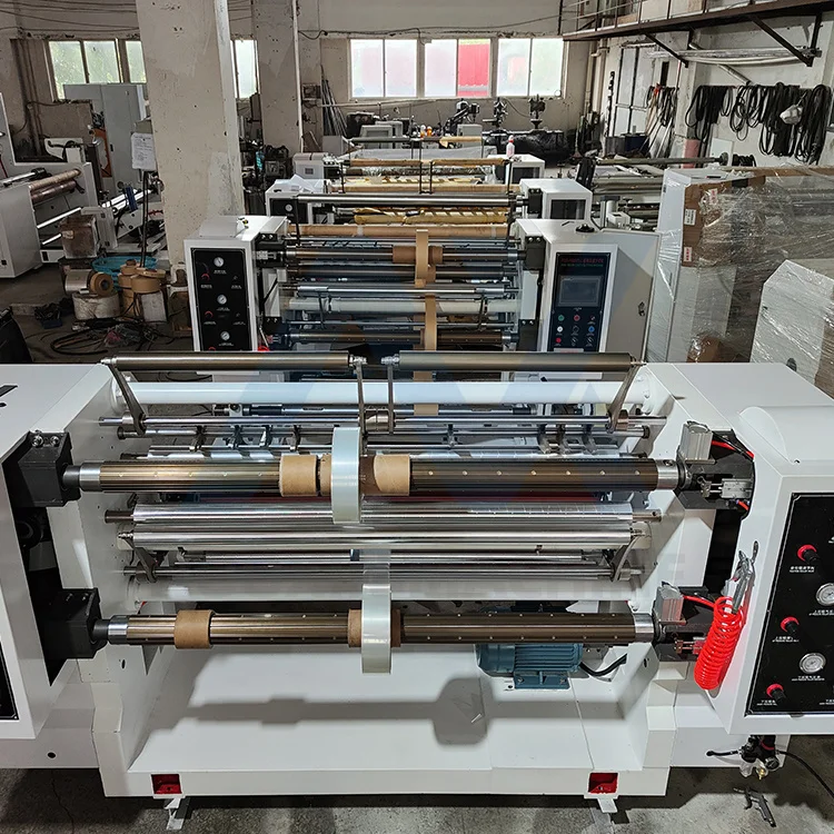 mini duct tape label paper slitter turret automatic electrical motor foil rewinding machine manual