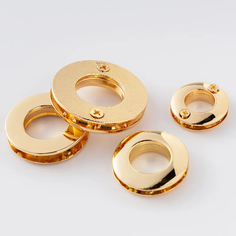 BC003 Fashion Hole Rings Grommet Quality Round Polished Purse Alloy Bags Screw Metal Eyelet For DIY Handbags