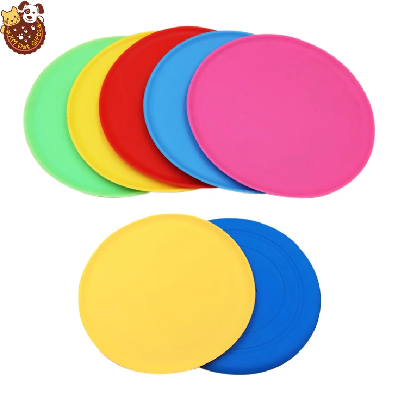 Accept Custom logo Printing Silicone Soft Flying Discs Pet Dog Bite Resistant for Training