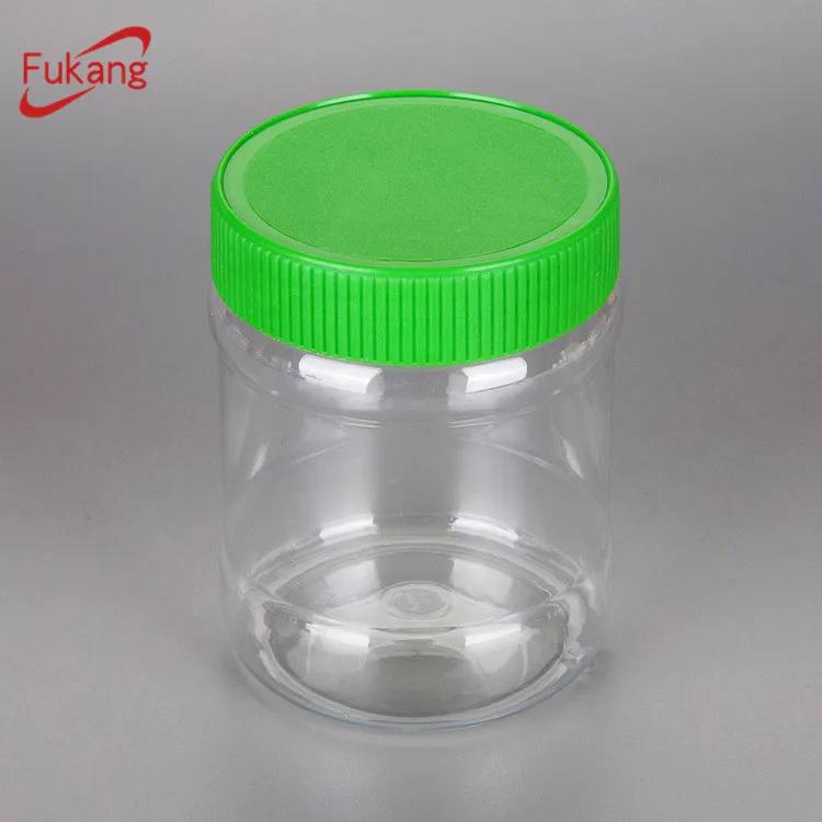 Biodegradable clear cosmetic containers volume 320ml plastic cream bottle jar food grade