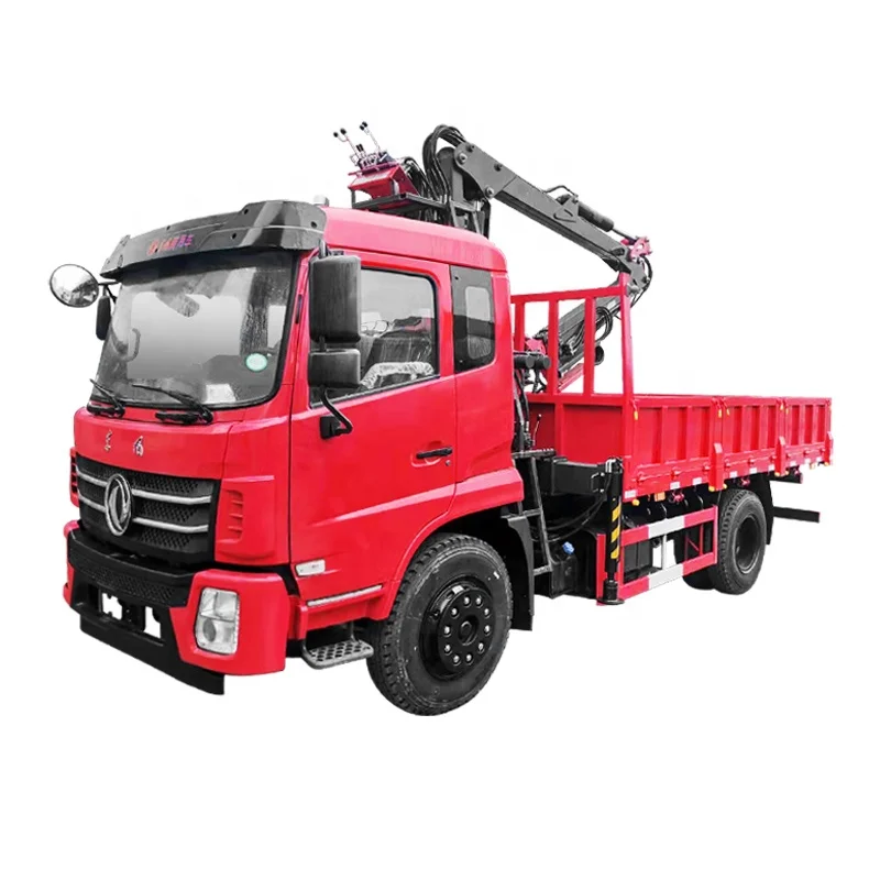 Made in China 8 ton Road Rescue Cargo Transport Truck FlatBed Truck Tow Truck crane