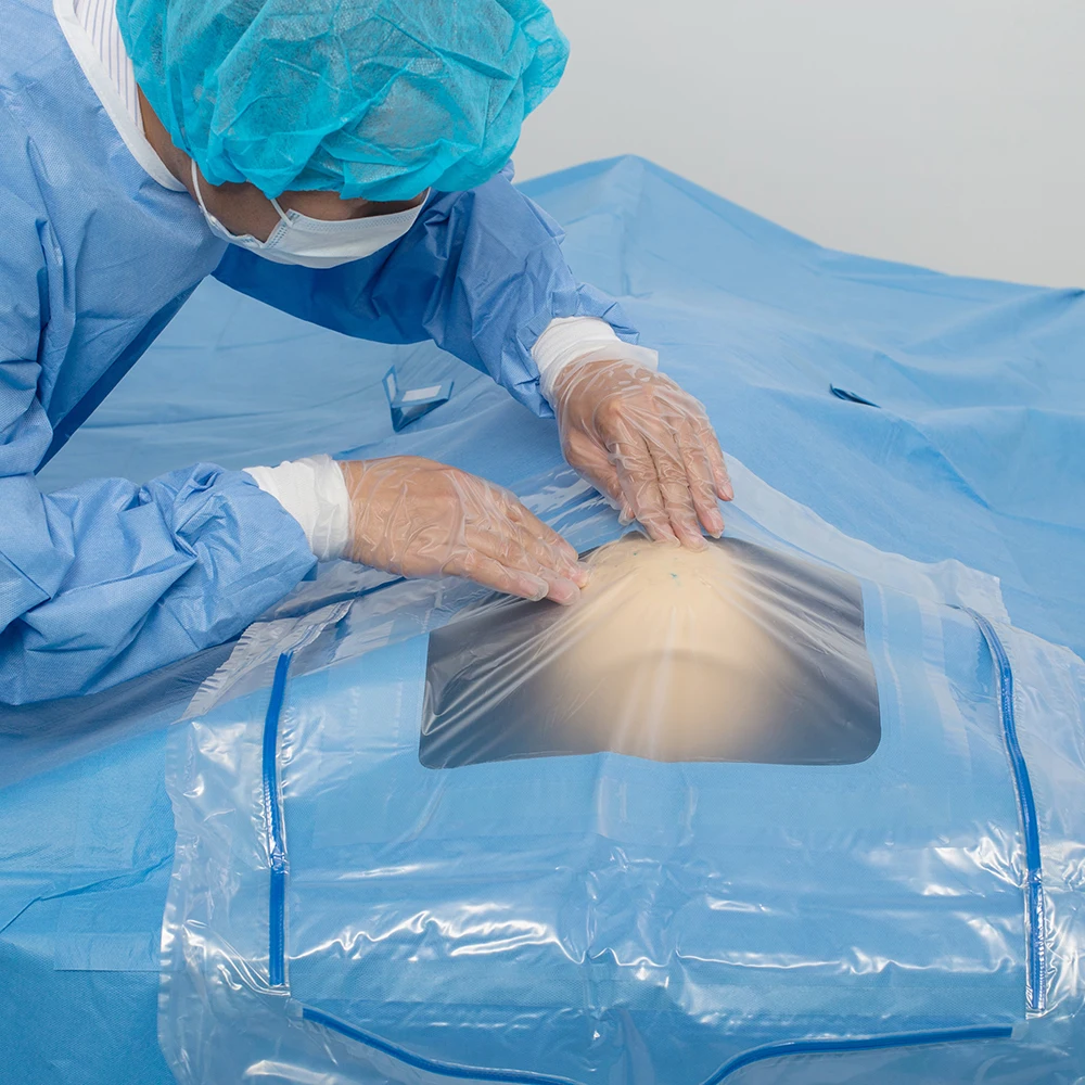Хирургическая драпировка Craniotomy, нетканый краниотомический пакет, сертификация CE, одиночная эксплуатация
