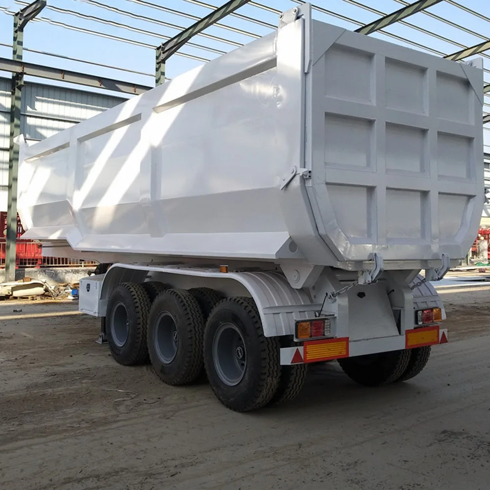 Hydraulic Rear Dump trailer 3 Axles 40 cubic meter Tipper dumper Rear Semi Truck Tipping Trailers