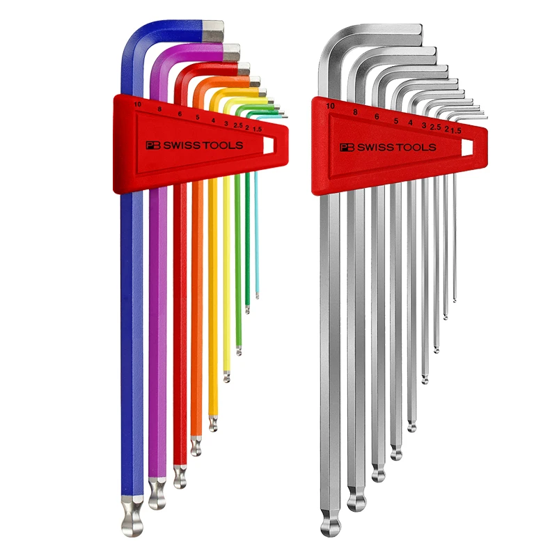 PB Swiss Tools Ball End Allen Wrench and Copper Mirror Matte L-type Wrench Set With Hard Ball End