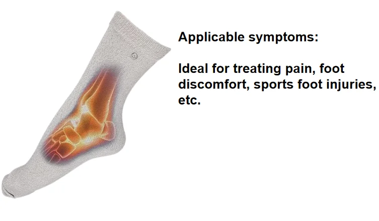 Anti bacterial anti odor sock Compatible with Most TENS/EMS Machine Units conductive socks