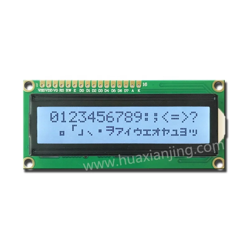 Low Price STN 16x2 Character LCD Display Module Manufacturer 1602A WIth 16 Pin AIP31066 Controller
