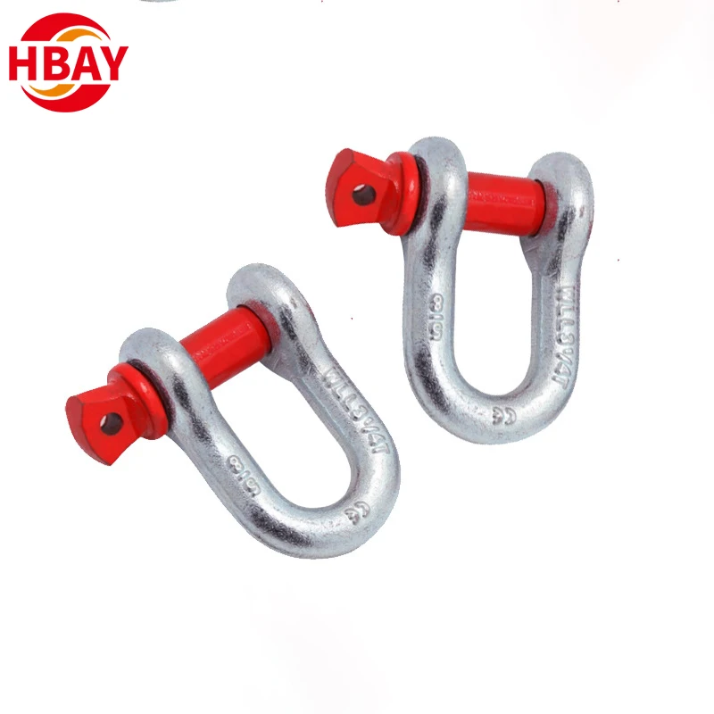 Customized Shackle Dee Shackles for Marine Carbon Steel Galvanized Marine Hardware Anyue