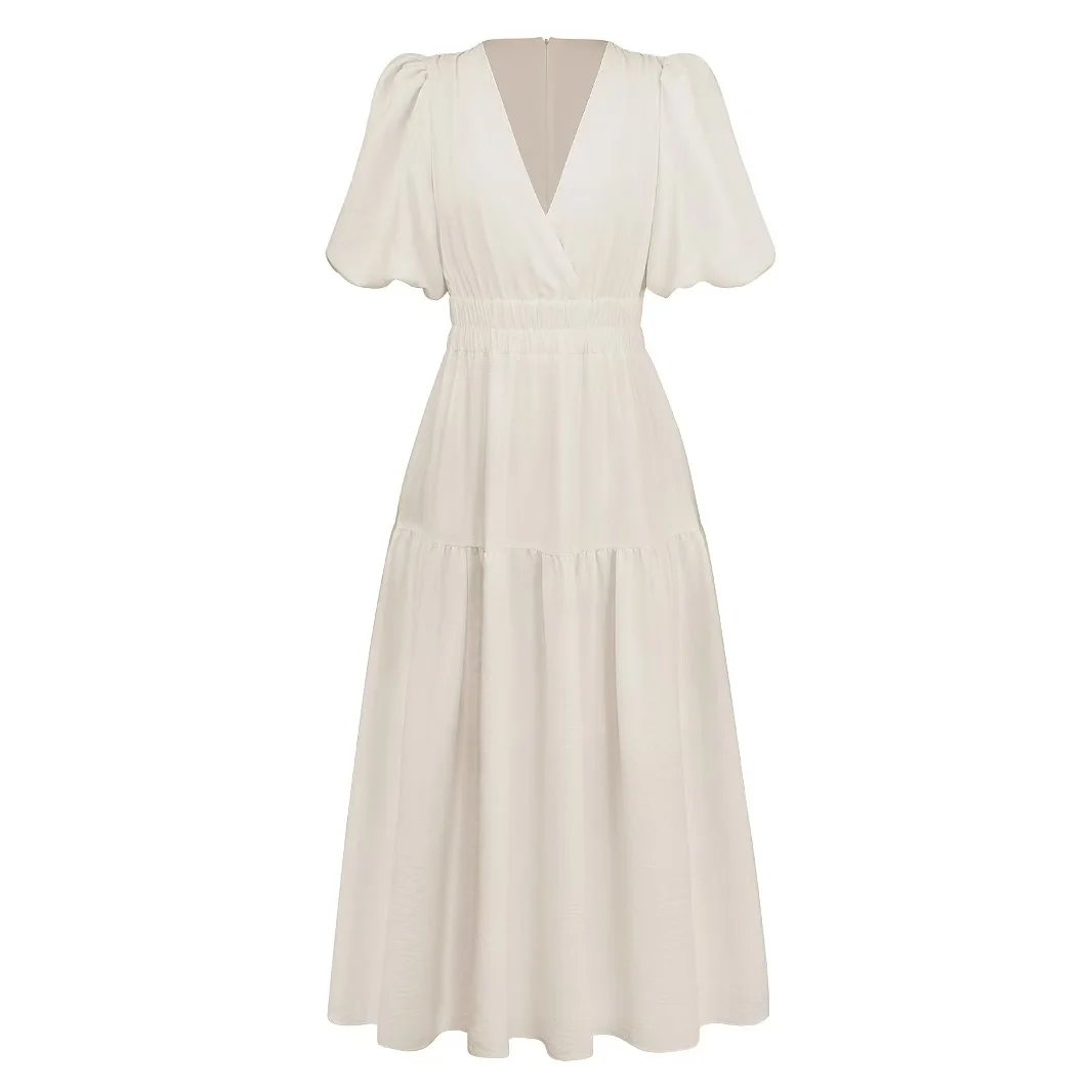 evening gown evening dress prom dress chiffon dress  knee-Length Ball Gown  Parties Lotus leaf skirt hem customizable