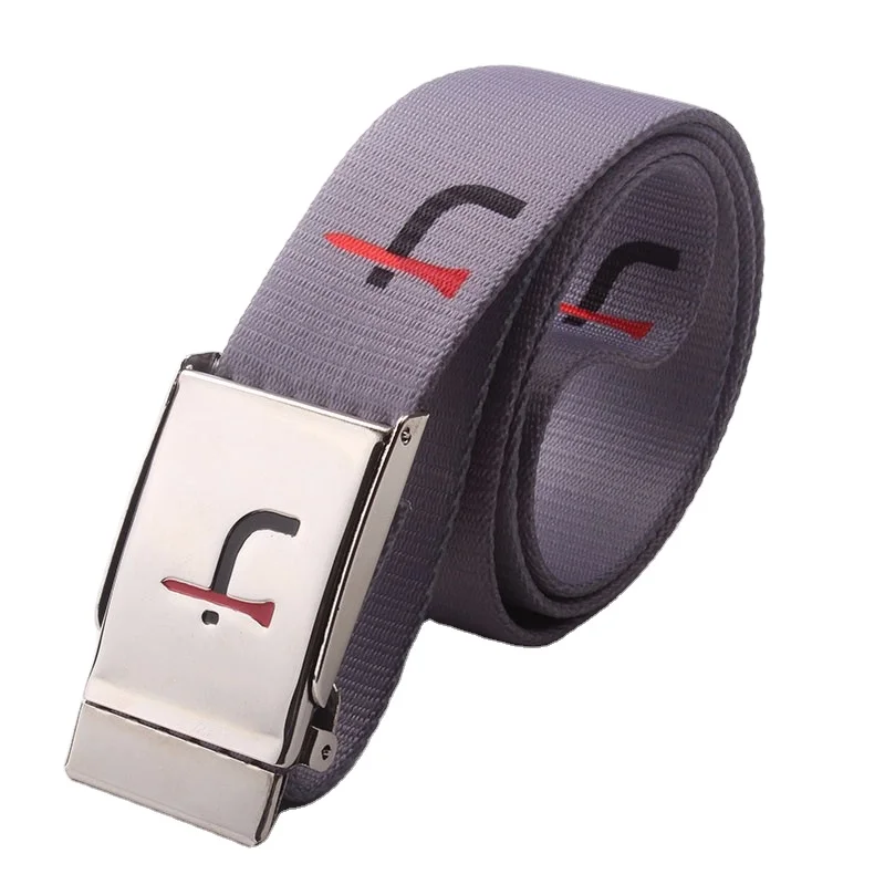 Customized high quality heat transfer printed polyester belt reflective for men