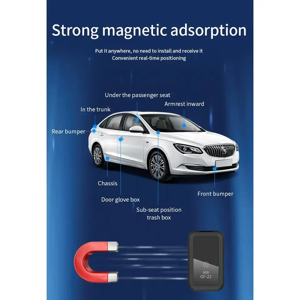 Mini Magnetic GPS Tracker GF22 Universal Positioner For Car Motorcycle Real Time Tracking Children Anti-lost Locator Accessories