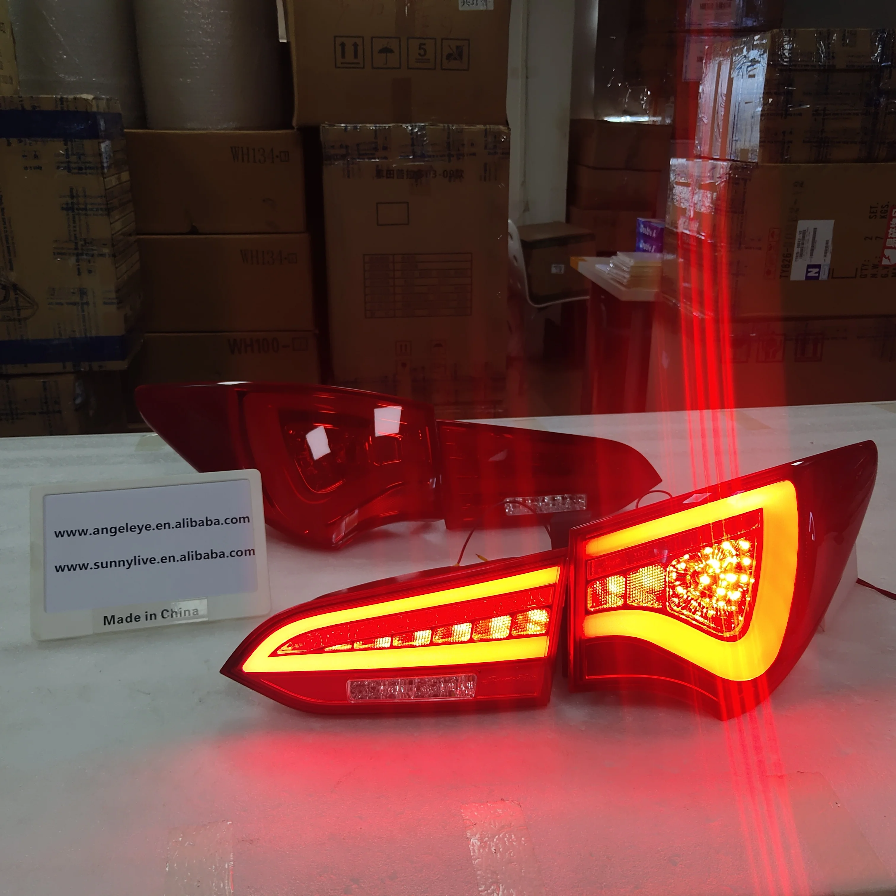 2013-2014 Year for Hyundai New Santa Fe ix45 LED Strip Tail Light Red Color - WH