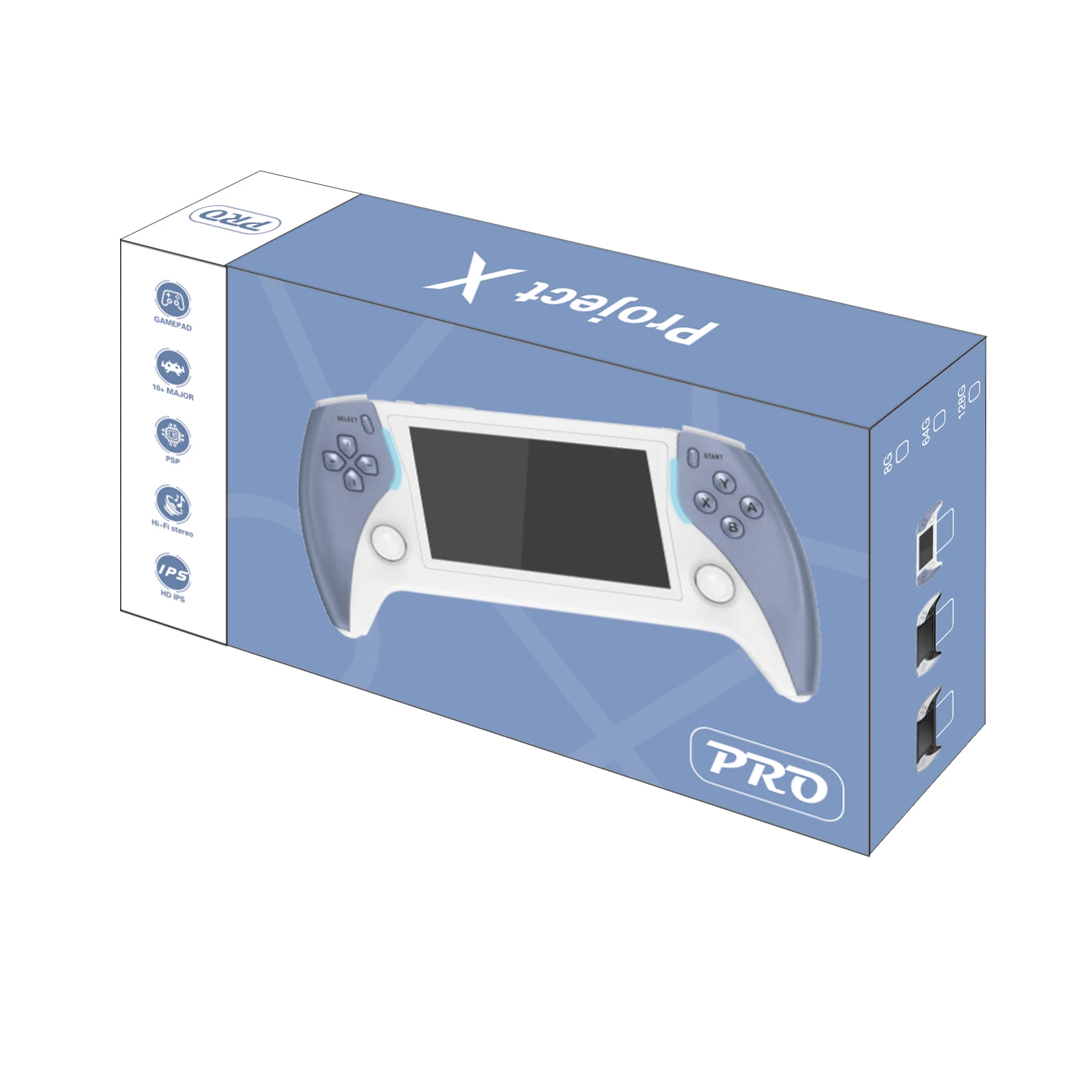 Project X PRO Handheld Game Player RK3326 4.3 Inch Screen 256GB Classic Video Gaming Console For PS1/SFC