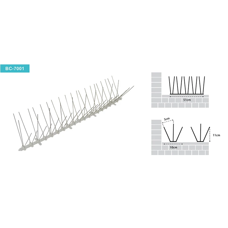 Plastic Bird Control Bird Spikes BC-7001 Plastic Garden Anti Bird Spikes
