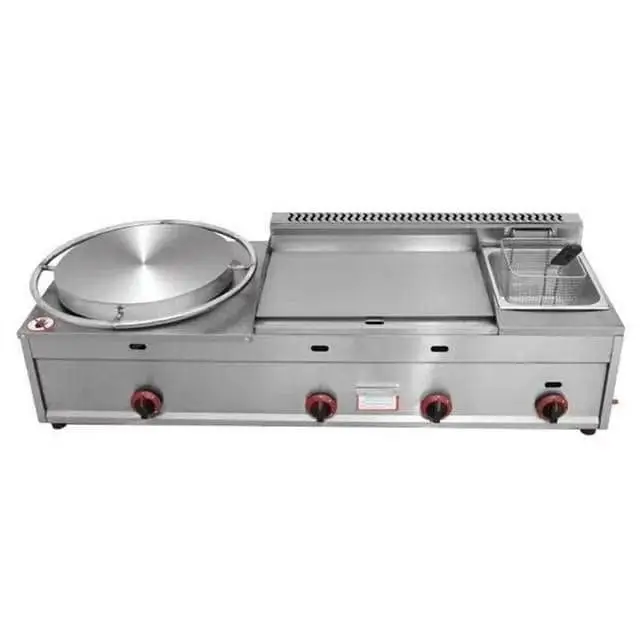 Iron plate pancake all-in-one machine miso cake gas pancake multi-grain pancake pan stall commercial household rotary machine