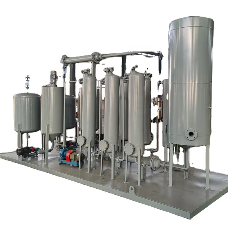 daily processing 5-10Tons continuous distillation decolor used engine oil