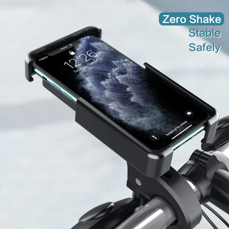 360 Rotatable Bike Mobile Phone Holder Aluminum Alloy Adjustable Bicycle Holder Non-slip MTB Phone Mount Stand Cycling Bracket