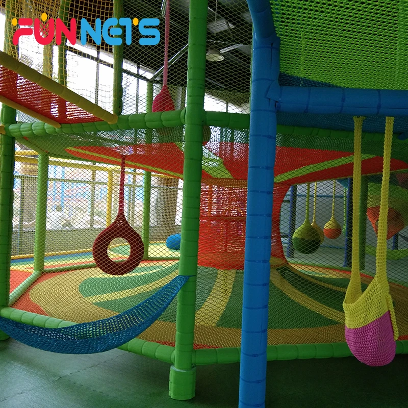 Крытый парк аттракционов, игровая площадка, лабиринт, оборудование, мягкий сотовый туннель развлечений, радужная веревка, сетка для детей